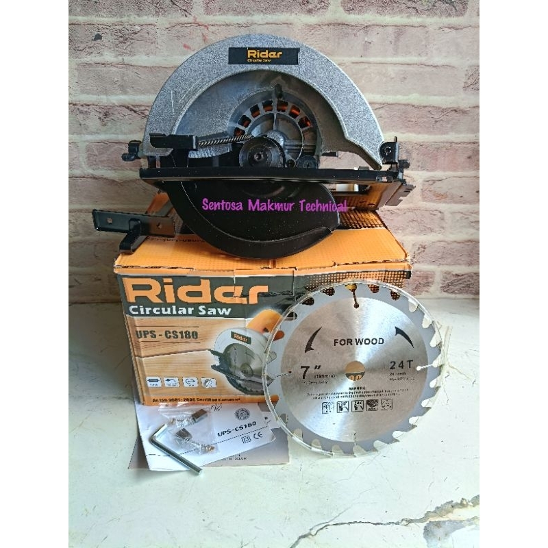 RIDER 7" Circular Saw Circle Gergaji Listrik Potong Belah Kayu 7 Inchi