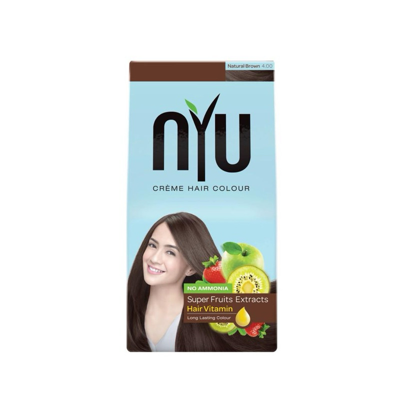 NYU Creme Hair Colour Natural Brown - Pewarna Rambut