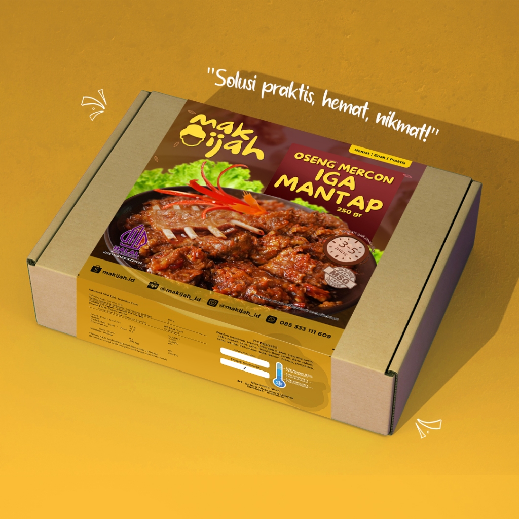 

Lezatoz_Genz Oseng Mercon Iga Sapi Mantap Rawis Tanpa Tulang Siap Makan Porsi Keluarga