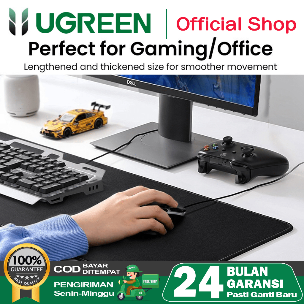 UGREEN Mousepad Gaming Premium PU Leather Waterproof Anti Slip 90564