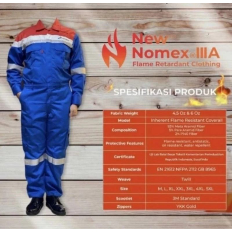 Coverall New Nomex IIIA Pertamina / Coverall New Nomex Pertamina