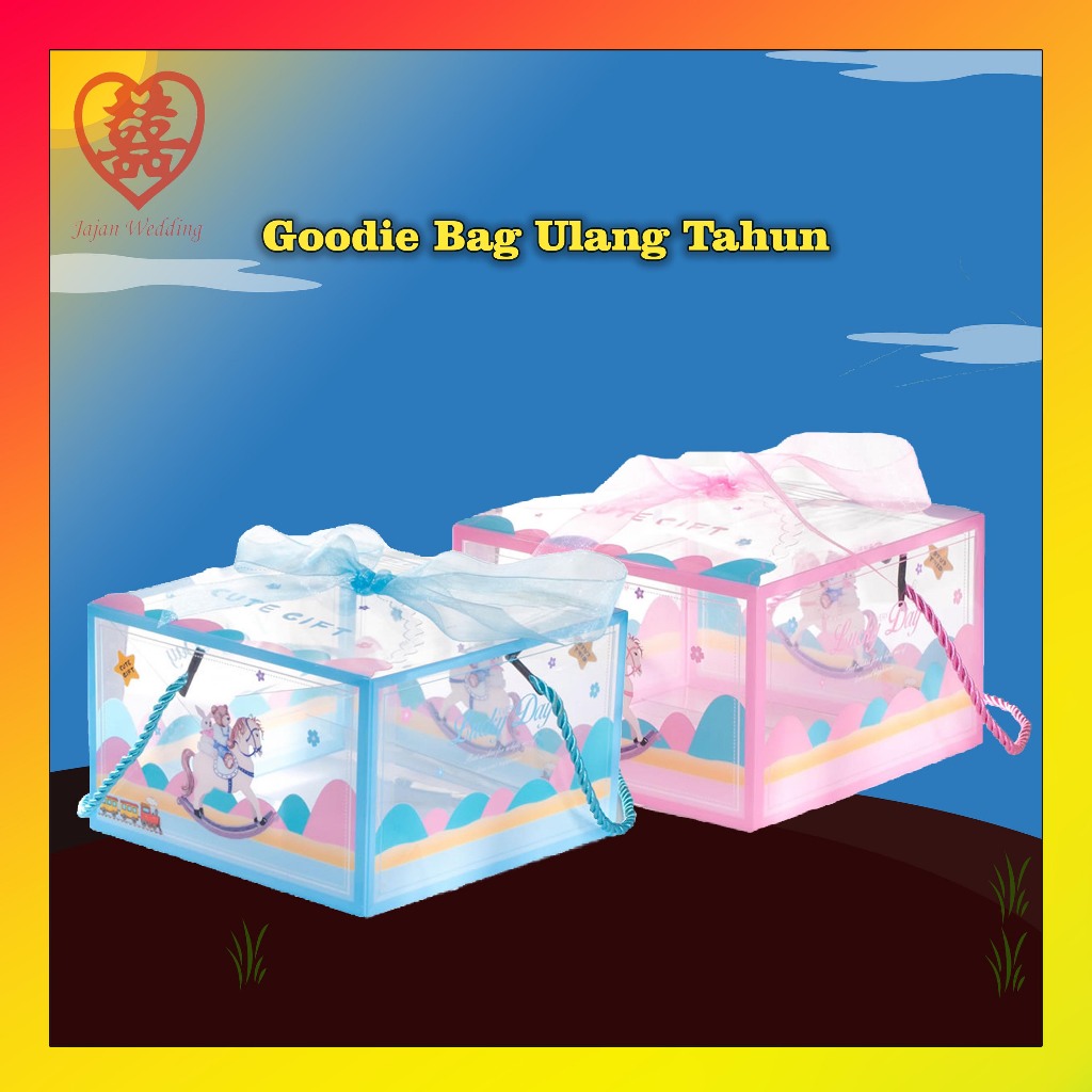 

JW Goodie Bag Ulang Tahun Anak Transparan / Paperbag Ulang Tahun Anak Plastik Mika Tebal / Tas Hadiah Sovenir Ulang Tahun PP21