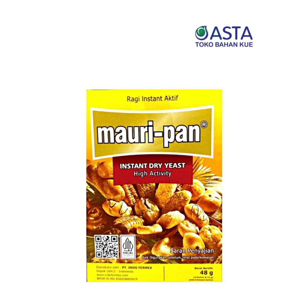 

Mauripan lokal Ragi Instan 4 x 12 Gr