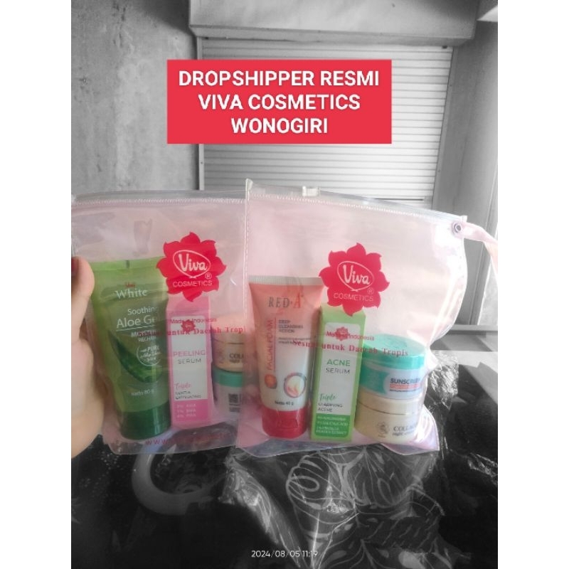PAKET 1 VIVA ANTI AGING Dpt 4 produk FREE POUCH VIVA COSMETICS