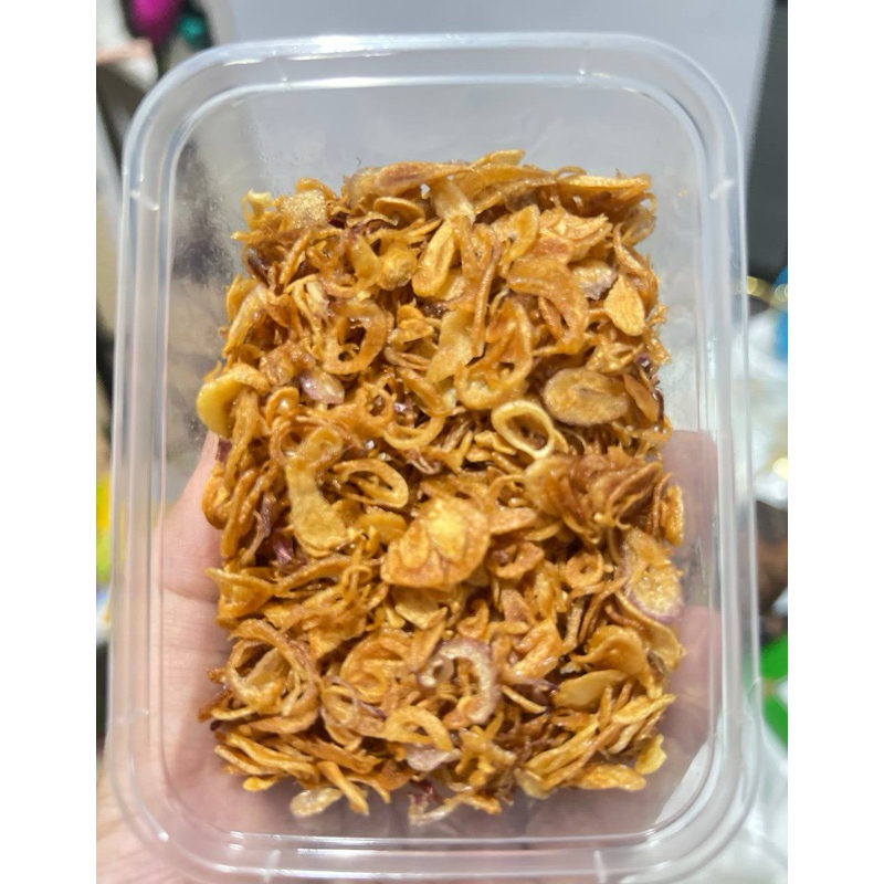 Bawang goreng asli no tepung 50g box 250ml