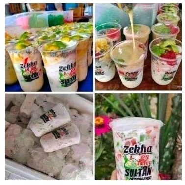 

zekha es teller sultan paket isi 2cup ORI/durian