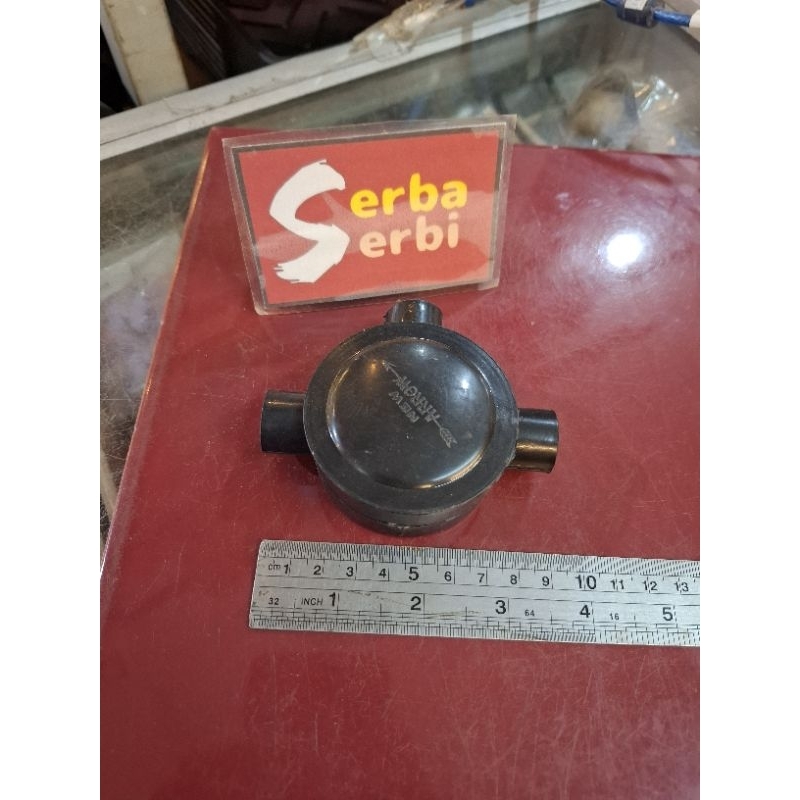 {HITAM 5/8" TEE DOS}Fitting sambung 3way pipa listrik