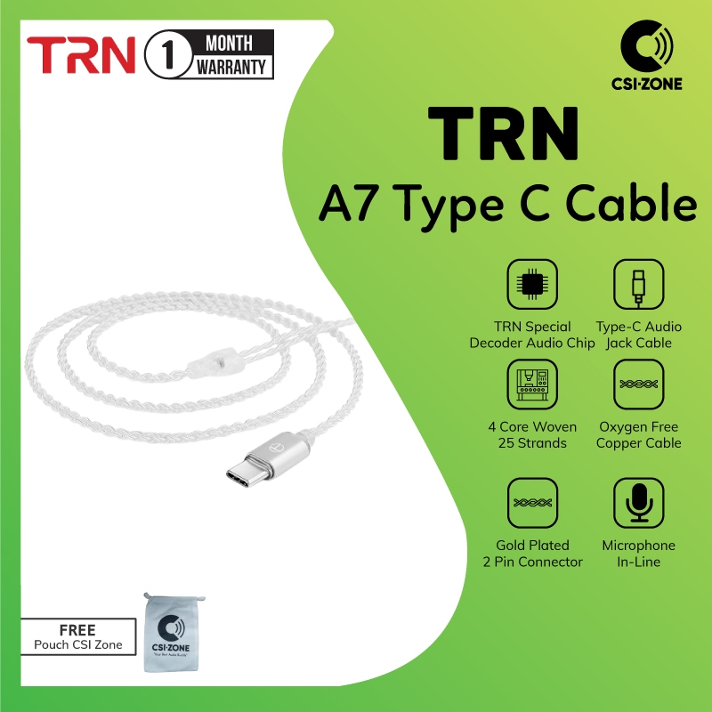 TRN A7 / A7 TC / A7-TC SPC Upgrade Cable With Type C and Microphone