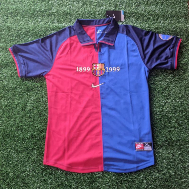 (RETRO JERSEY) Barcelona Home 100 Years aniversary 1899-1999