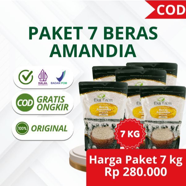 

Beras Amandia Paket 7 kg Beras Sehat Dan Aman Untuk Diabetesi Halal & BPOM