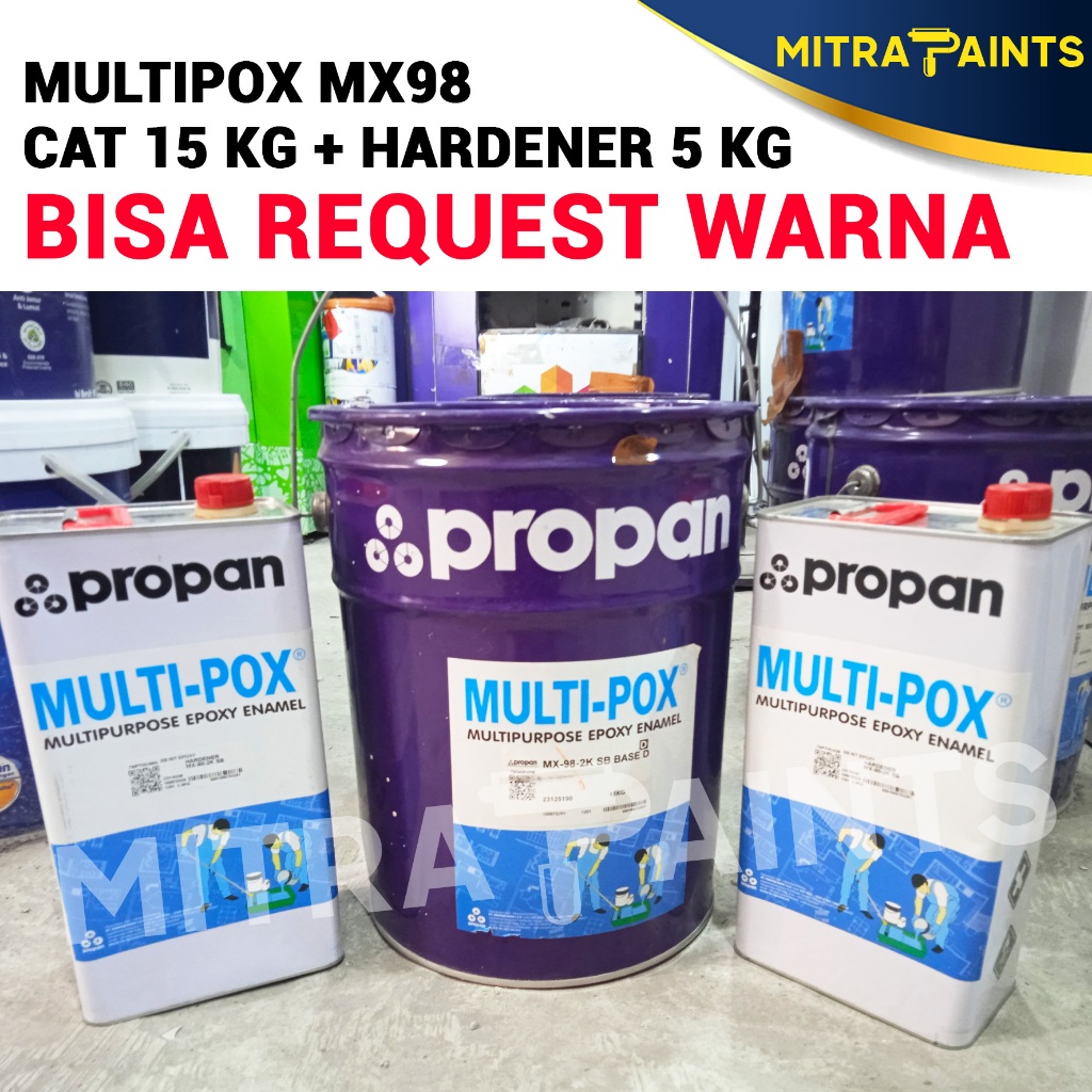 Promo [Tahan Gesek] Multipox Mx-98 Cat Epoxy 2 Komponen Propan 20Kg Pail / Cat Lantai Tembok Semen
