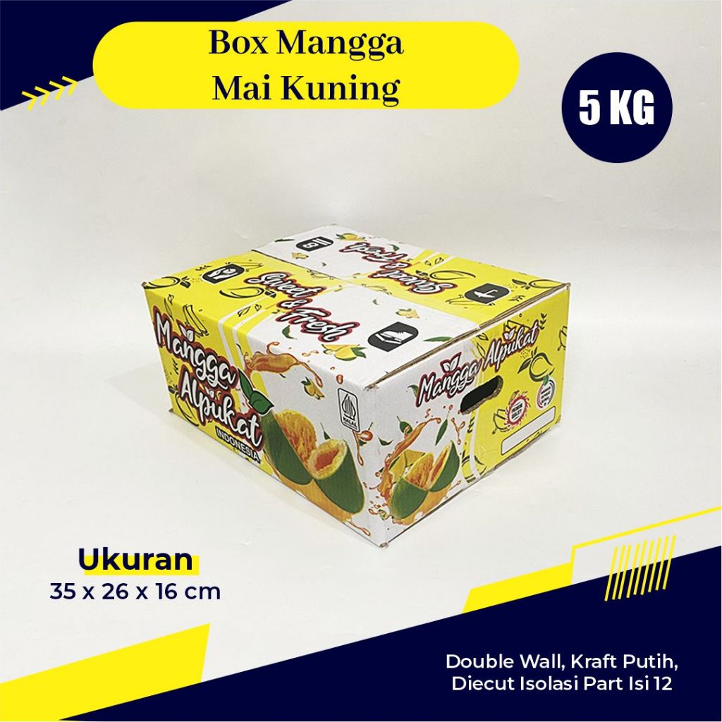 

KARDUS / BOX BUAH MANGGA 5 KG + PARTISI 12