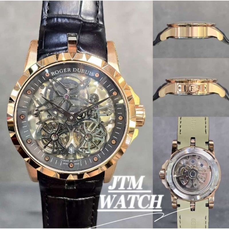 JTM WATCH Jam Tangan Pria Roger Dubuis Double Tourbillon Autometic Japan Movement