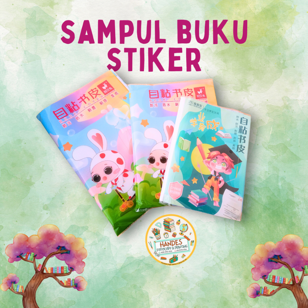 

SAMPUL BUKU STIKER PVC FILM PELINDUNG BUKU 10 LEMBAR TAHAN AIR DENGAN PEREKAT