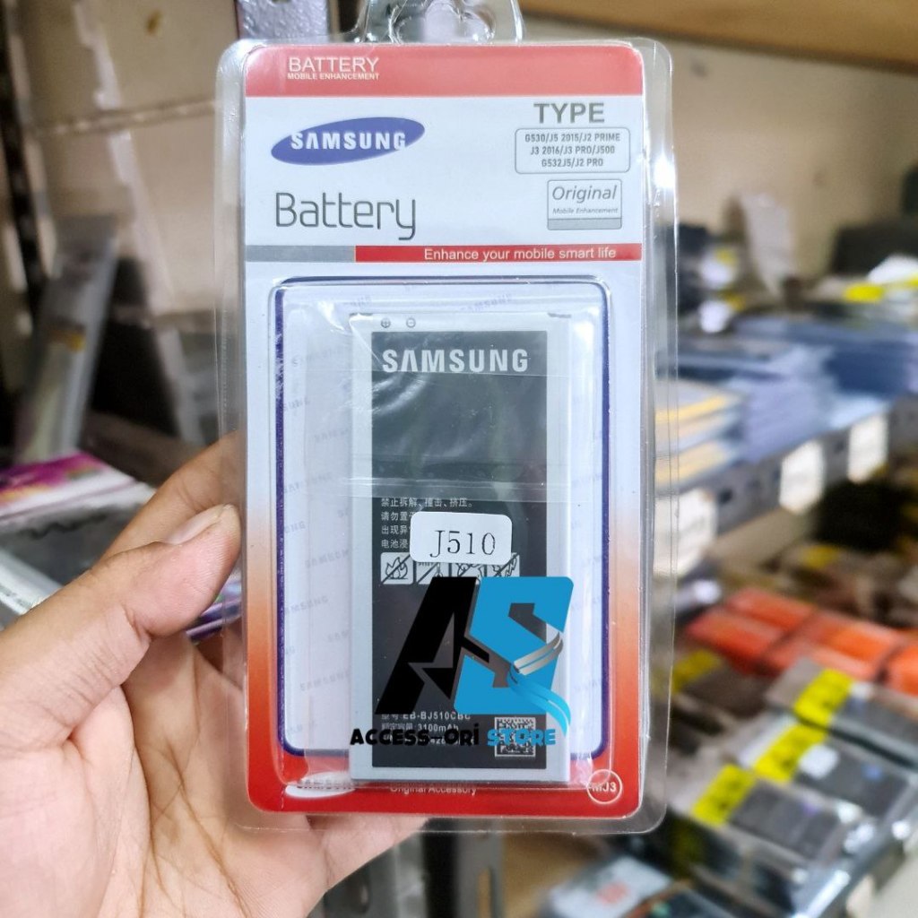 Batre Baterai EB-BJ510CBC Original 99% HP Samsung Galaxy J5 2016 J510 Batrei Battery Tanam