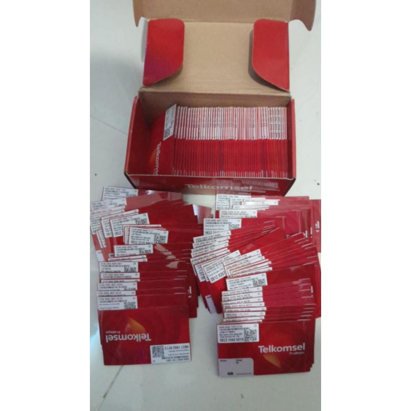 Kartu 1Box Telkomsel Red isi 100(bisa sms/tlp)