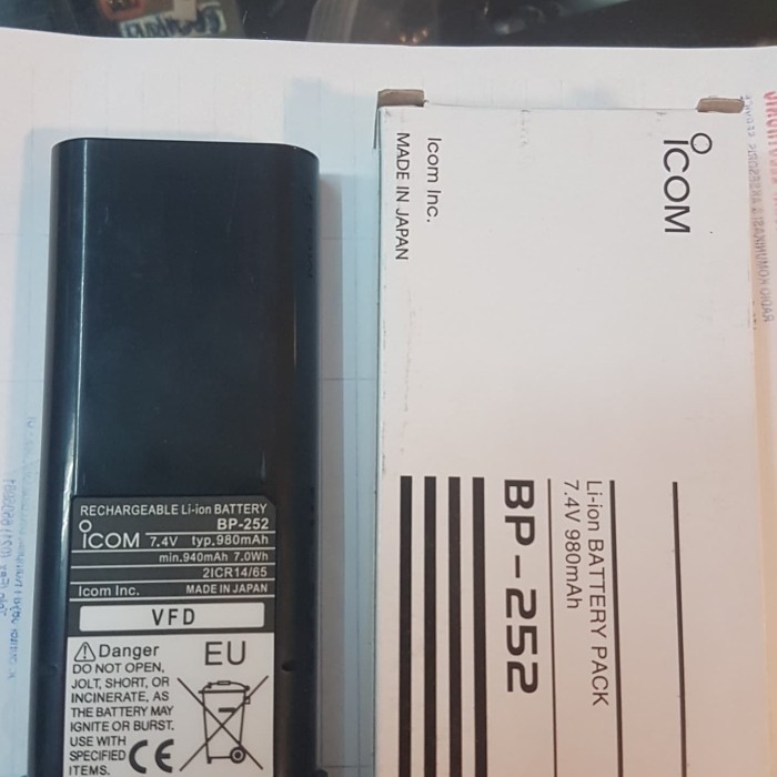 Baterai Icom BP-252 HT IC-M34 IC-M36 BP252 ICM34 ICM36 M36 Marine Baterai Icom BP-252 HT IC-M34 IC-M