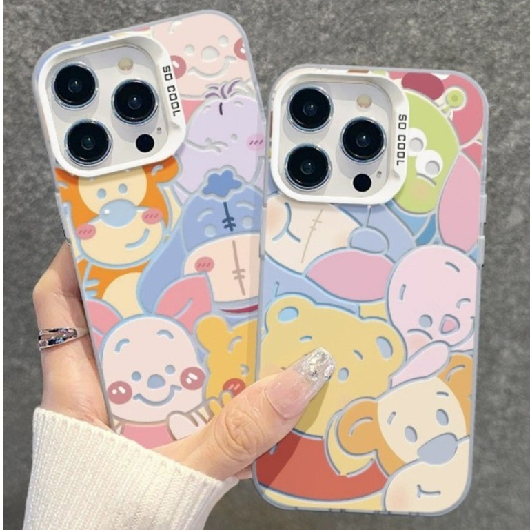 Anak babi Winnie the Pooh Kartun Lucu Disney Case hp iPhone 11 PRO MAX XS XR 12 13 14 15 PLUS