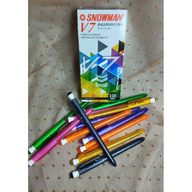 

pulpen snowman cetek v7 hitam 0,7
