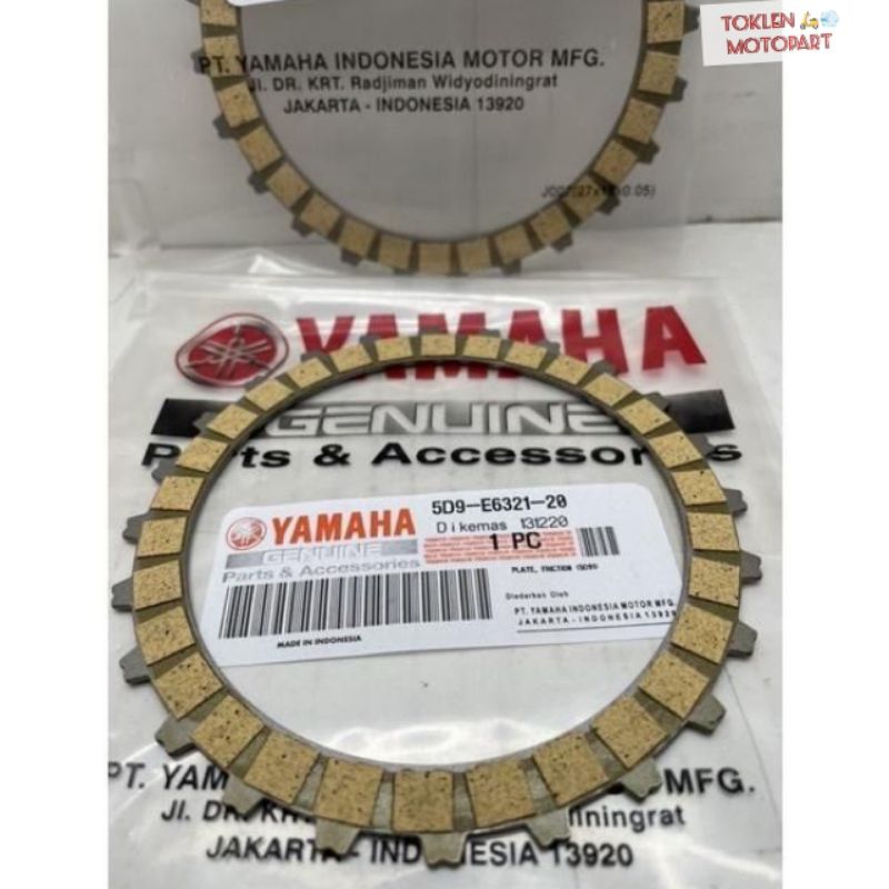 KAMPAS PLAT KOPLING SET 2 PCS (5D9-20) VEGA ZR,ROBOT ZI,(KUKU KECIL)  ORIGINAL YGP