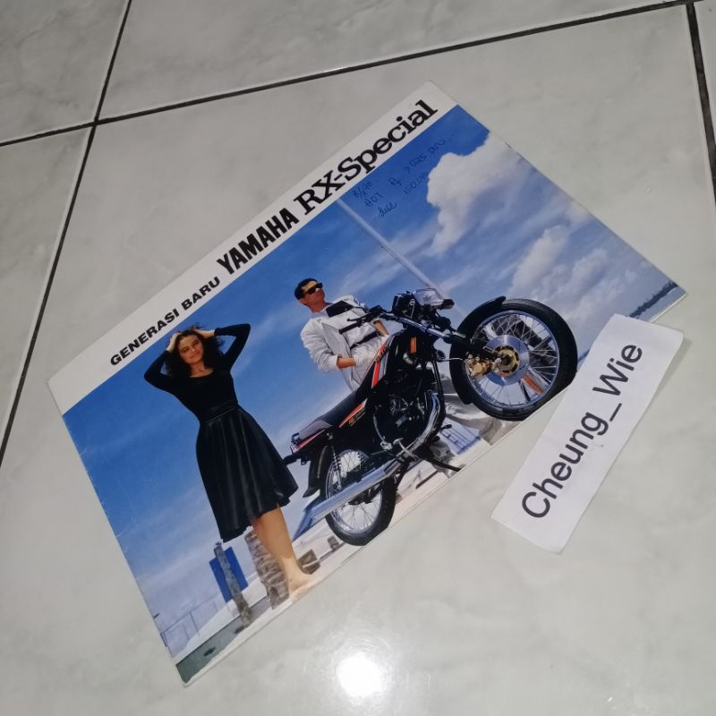 Poster Jadul Antik Brosur Leaflet Yamaha RXS / RX Special 1990 2Stroke ori dealer