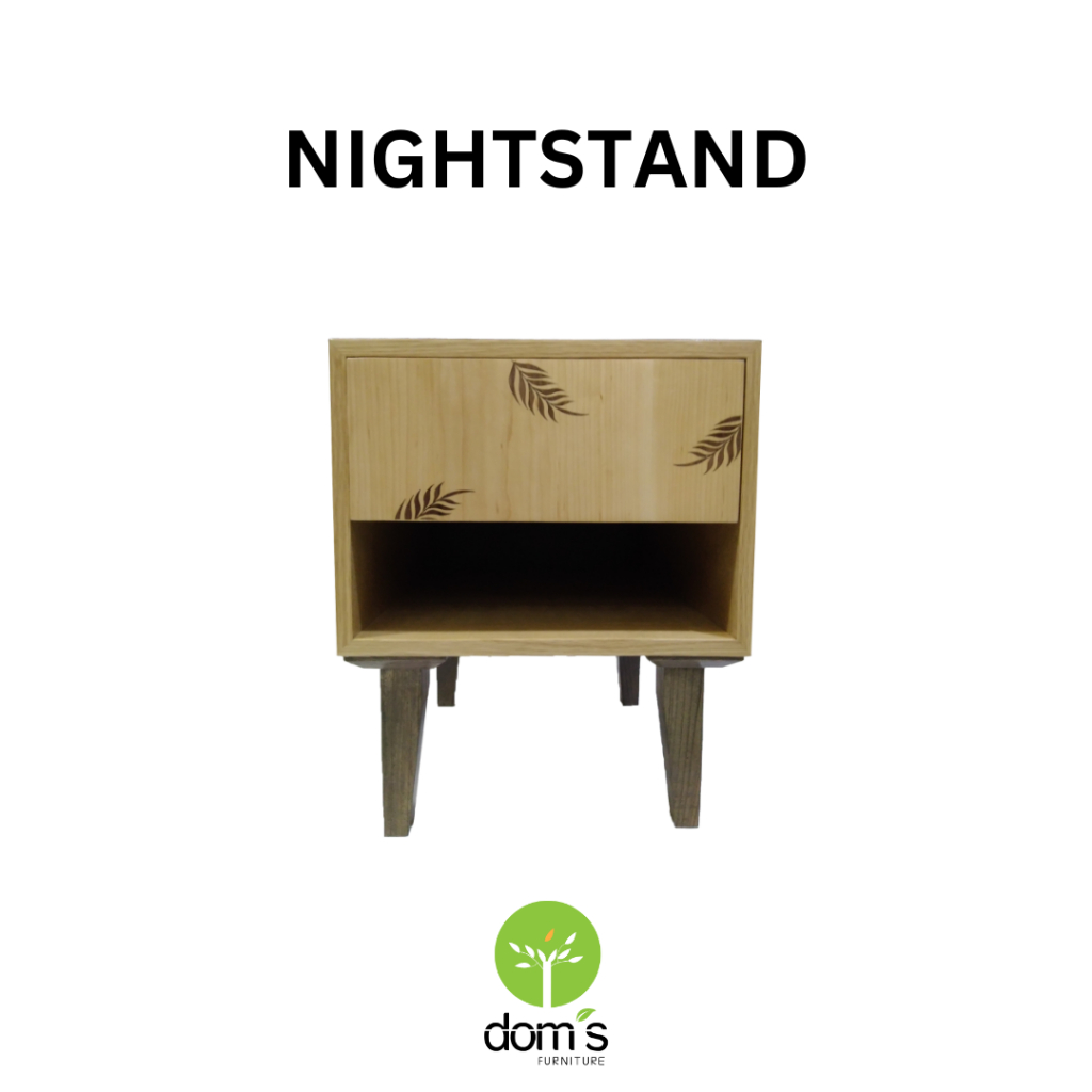 Dom's Nightstand/Bedside Table/Nakas Veneer Oak Minimalis
