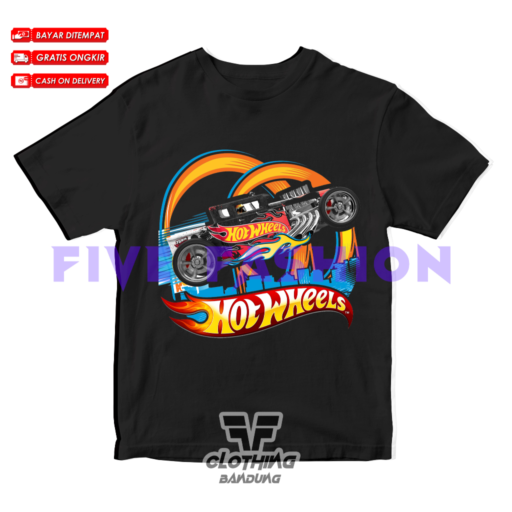 Kaos Anak Hot wheels Trackers Mobil Hot Wheels Baju Anak Hot Wheels Car Monsters Free Nama
