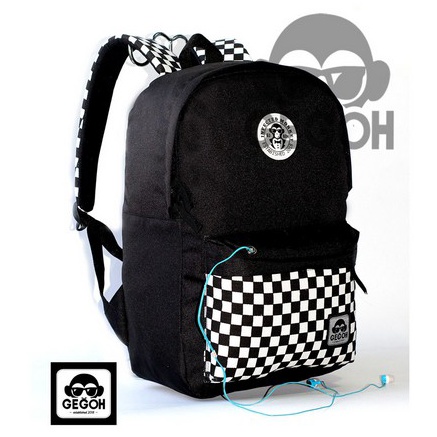 Harga Spesial Tas Ransel Pria Catur Hitam DistroTas Sekolah Pria Dewasa untuk anak sekolah SMP SMA