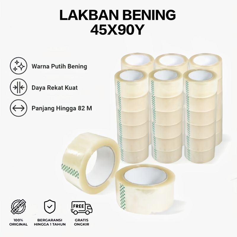 

Artoshop Lakban / Solasi Bening 90 Yard 1 slop / 6 pcs