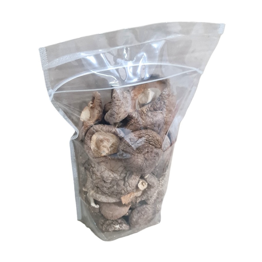 

Jamur Kepala Shitake Sitake Hioko Kering SU Brand 100 250 500 Gram 1Kg / Dried Shitake Mushroom