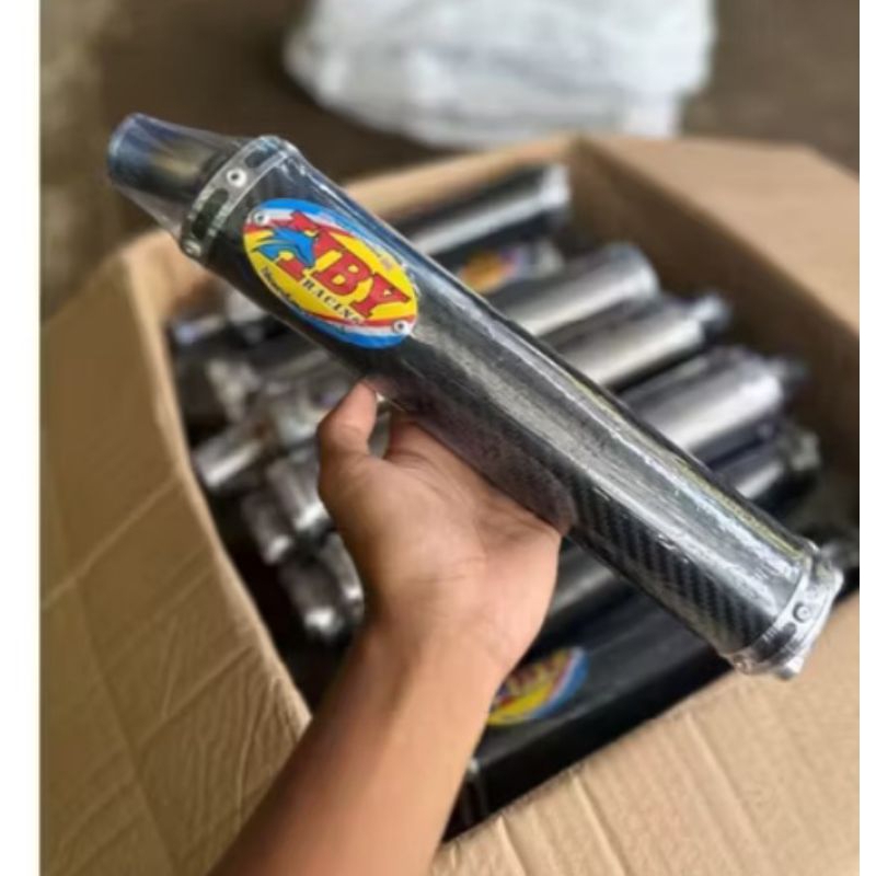 (BONUS KLEM TITANIUM)slincer silincer ninja RR R SS HBY original karbon ujung titanium versi Thailan