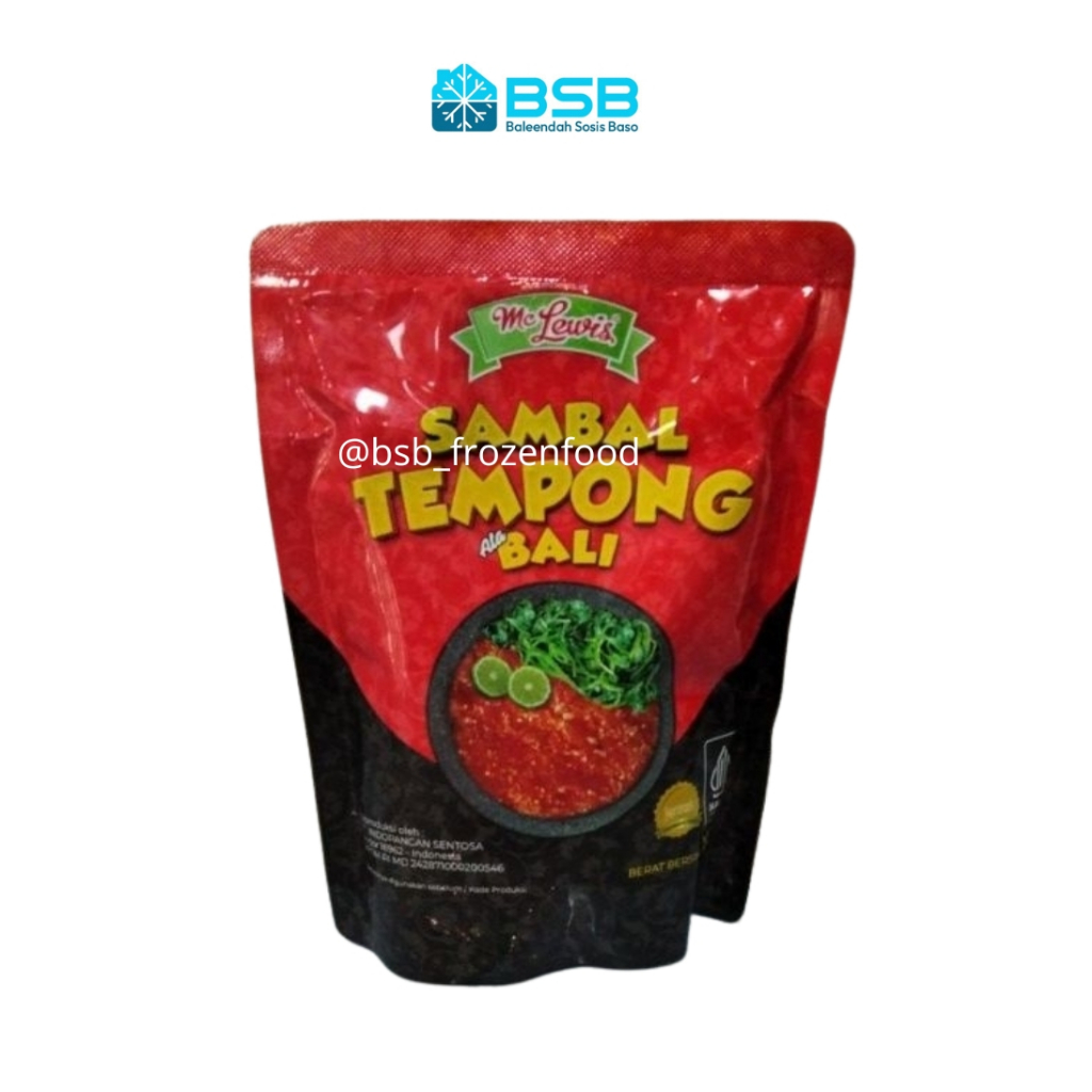 

McLewis Sambal Tempong ala Bali 200 gr / Mc Lewis Sambel Kemasan Sachet Praktis