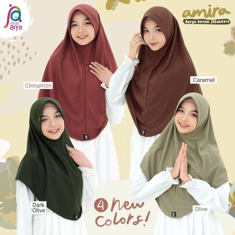 [ SIZE M ] AMIRA Bergo Antem ORIGINAL  JILBAB ARFA Jilbab Kaos Premium Unt Anak, Remaja Dan Dewasa B