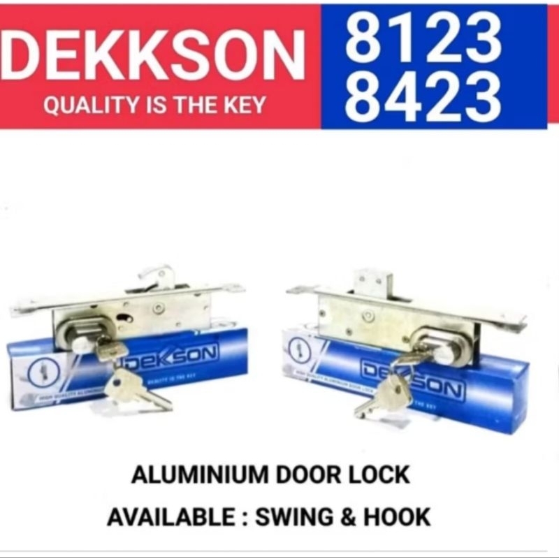 Kunci pintu sliding kait / kunci pintu sliding swing Dekson