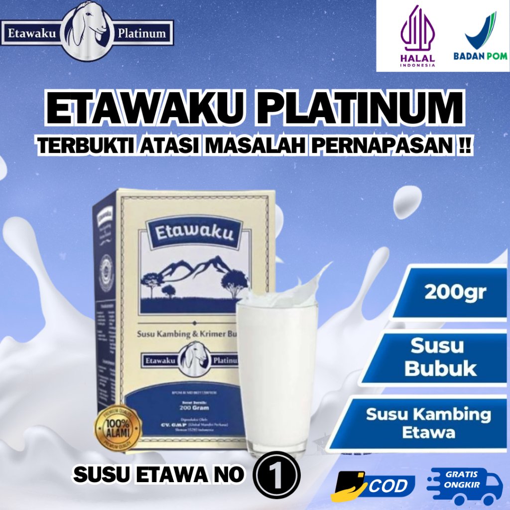 

Etawaku Platinum - Ampuh Atasi Masalah Pernapasan & Persendian - Sesak Nafas, Asma, TBC