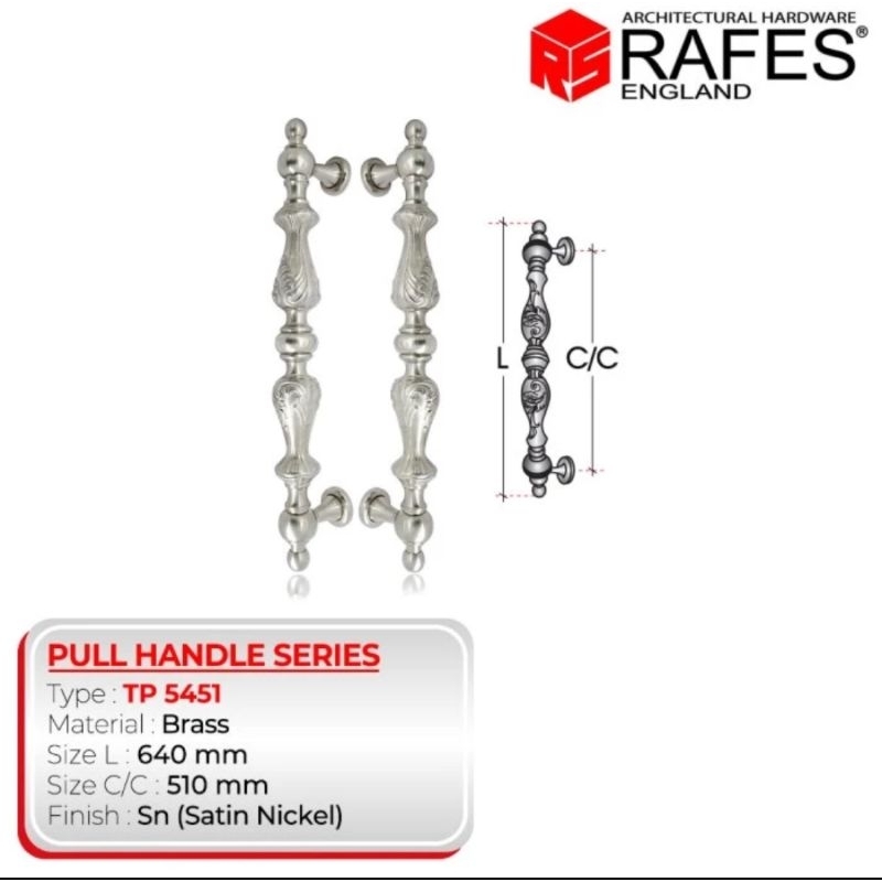 Handle pintu / ANTIQUE pull handle Brass Rafes