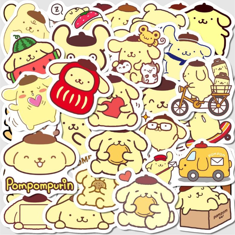 

5 lembar sticker Pompompurin/Sticker kartun lucu