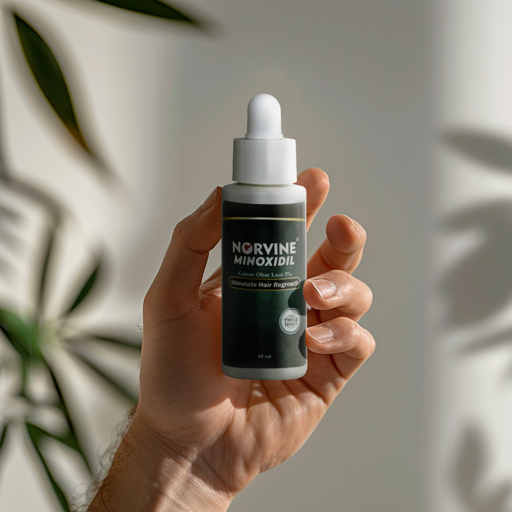 NORVINE MINOXIDIL Cairan Obat Luar Minoxidil 5% (Penumbuh Rambut,Brewok) BPOM