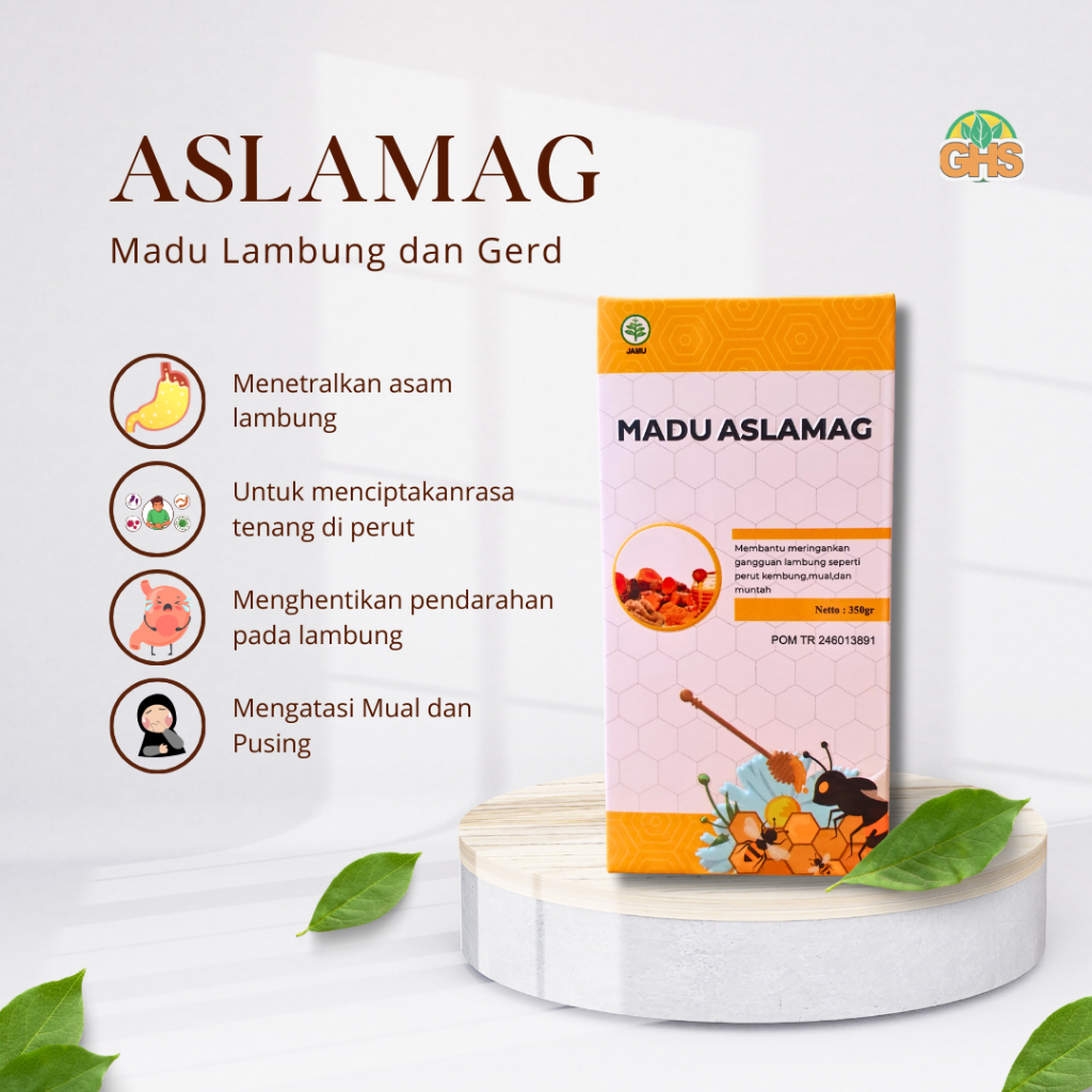 

(KEMASAN BARU) MADU ASLAMAG - Madu Maag - Obat Maag Kronis Nyeri Lambung Mual Paling Ampuh BPOM & Halal