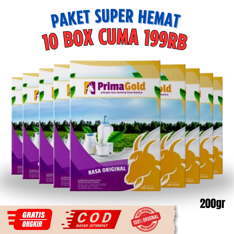 

10 Box Susu Kambing Etawa Primagold Original Untuk Anak Sehat Segala Usia Lansia