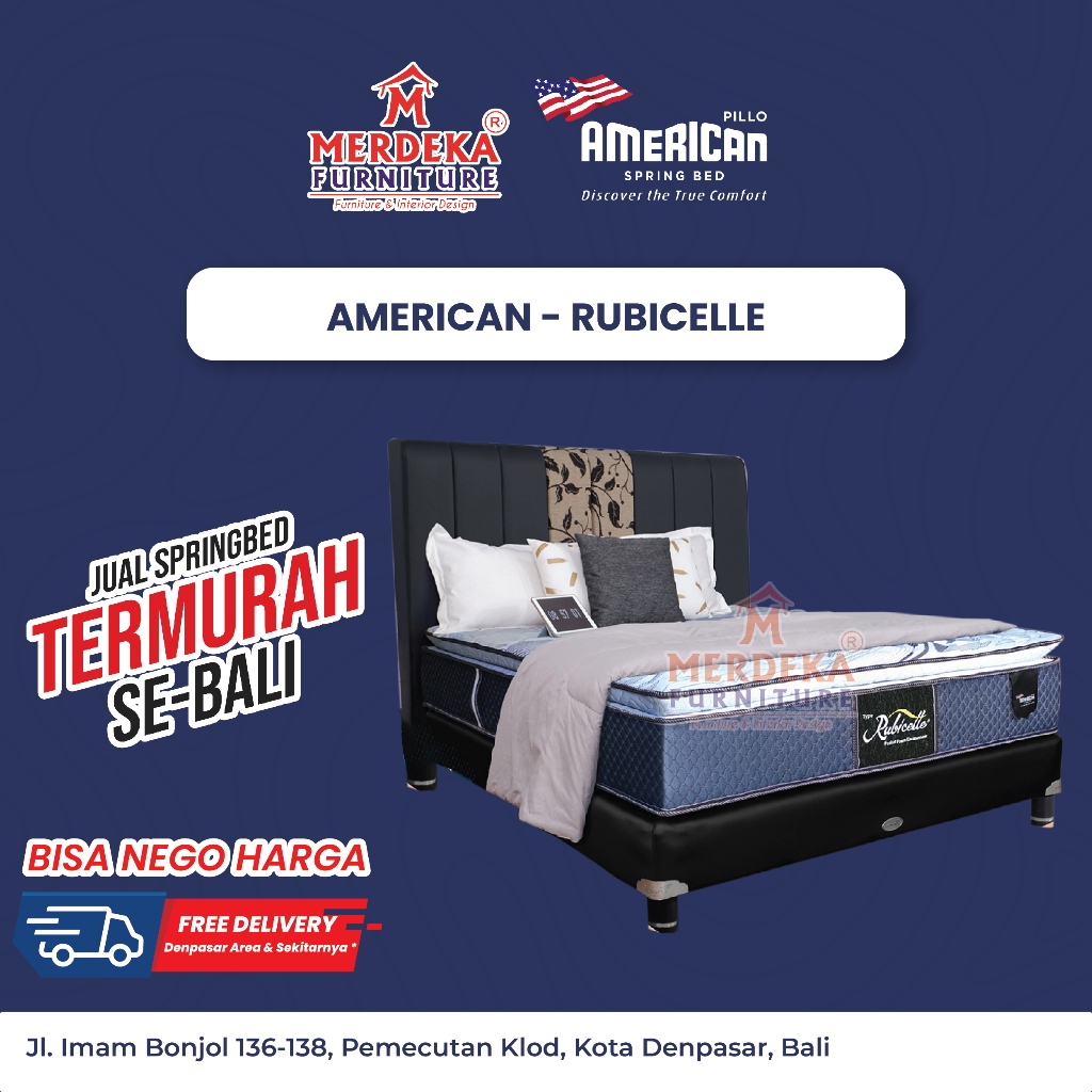 Kasur American ~ Rubicelle Pocket Foam Enchasement | Spring Bed 160x200|