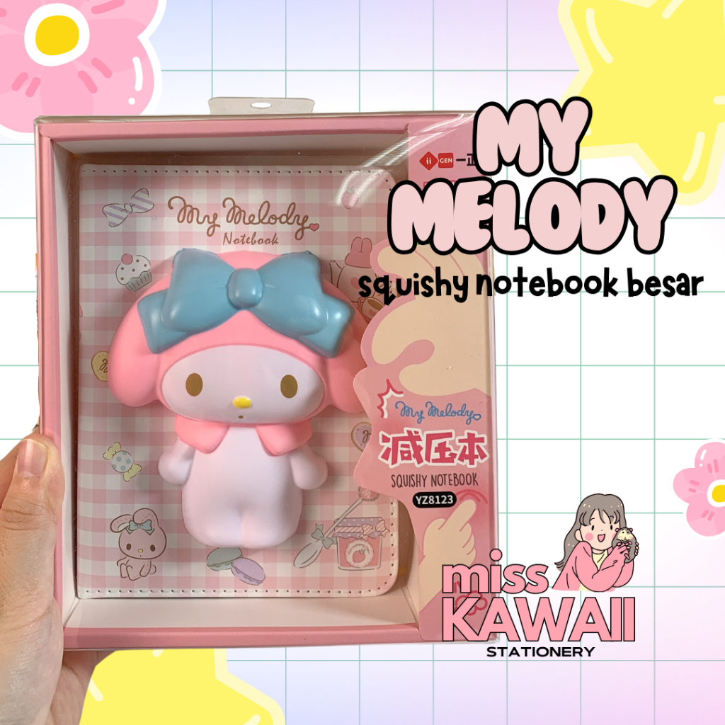 

My Melody Squishy Notebook Besar / Buku Catatan/ Memo Squishy Sanrio IIGEN YZ8123