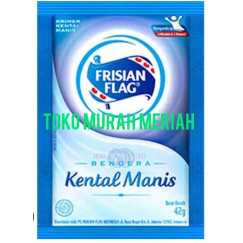 

1 saset susu putih kental manis frisian flag