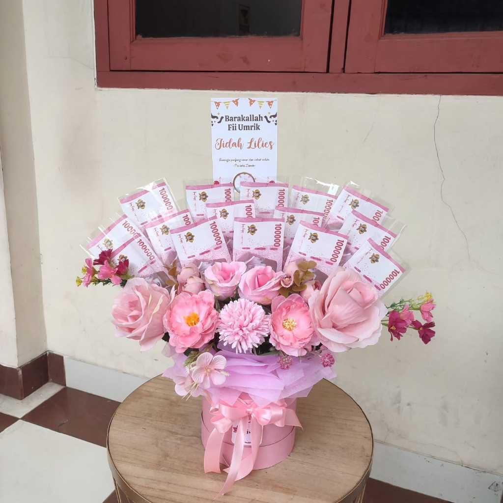 Bloom Box Buket Uang Kosongan Buket Uang isi sendiri Buket Uang Bloom Box Uang