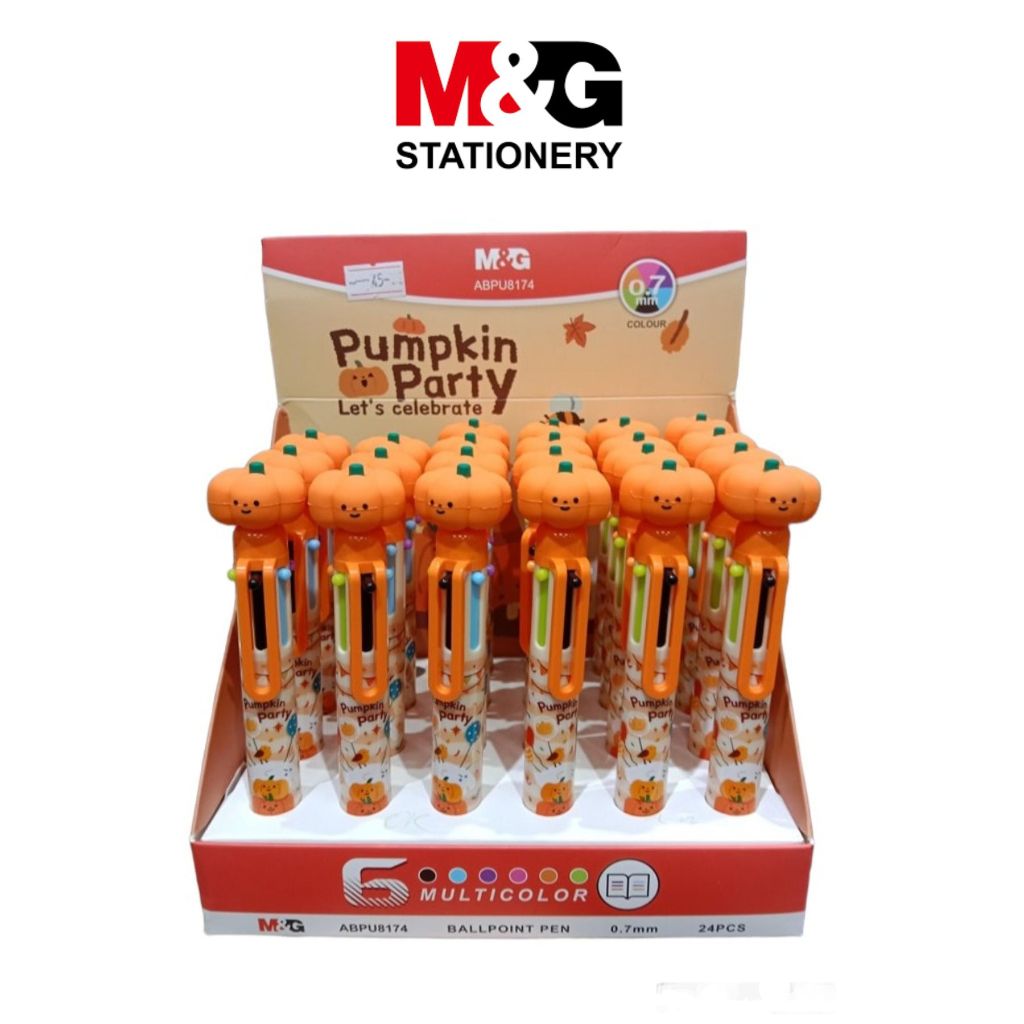 

Pulpen 6 Colours M&G Pumkin Party #ABPU8174 Ballpaint 6 in 1 Tip 0.7 mm Pena Cetek Karakter - SATUAN