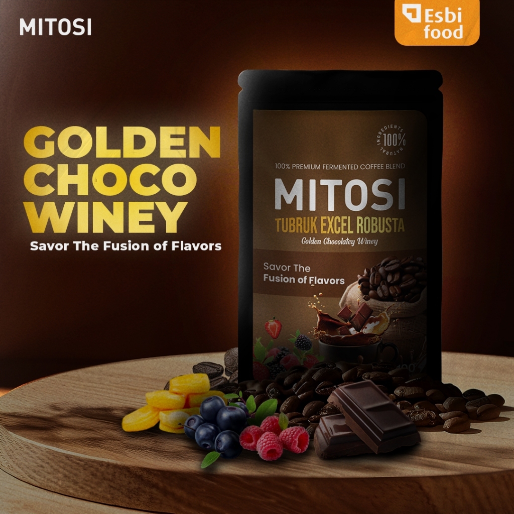 

MITOSI Golden Chocolate Winey Fermented Coffee 100% Premium Kopi Sehat Coffee Chocolate Robusta