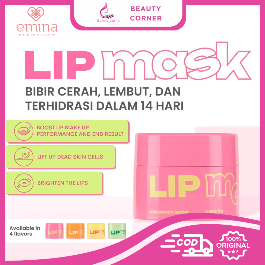 Emina Lip Mask 9 g - Perawatan Bibir