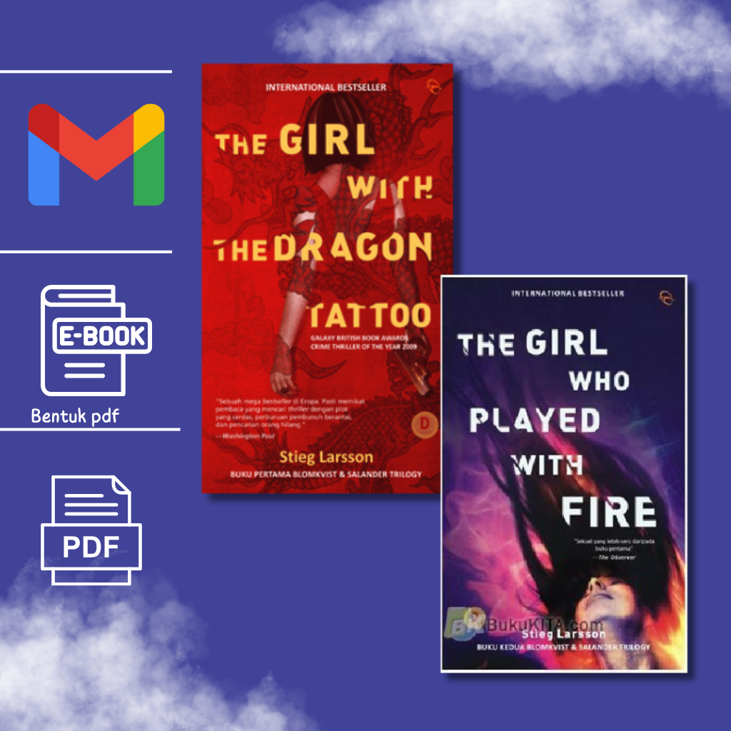 

[ID] The Girl with the Dragon Tattoo & The Girl Who Played with Fire Novel oleh Stieg Larsson bahasa Indonesia BEST SELLER