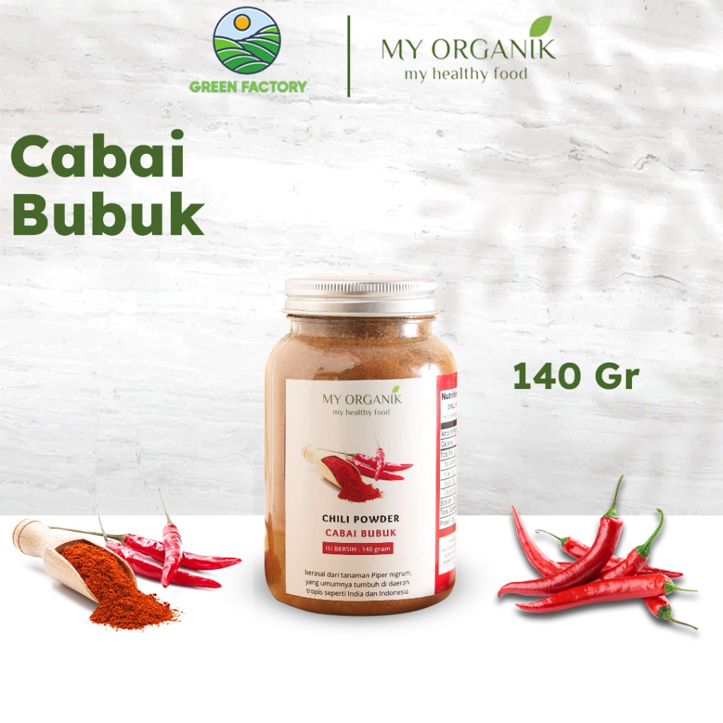 

My Organik Bubuk Cabe Cabai Halus Super Pedas Kasar Chili Chilli Cabei Red Pepper Powder