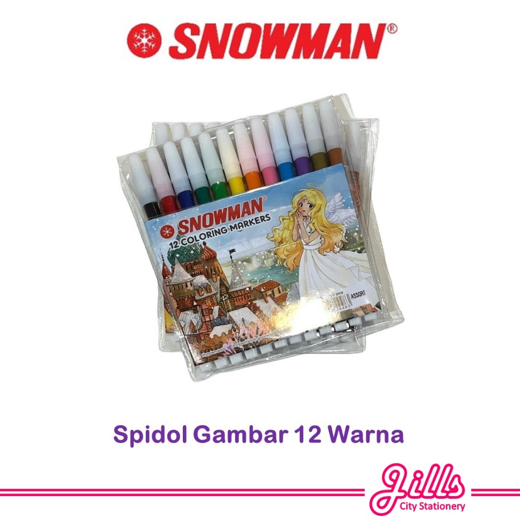 

Snowman Spidol Marker Pen 12 Warna PW12A
